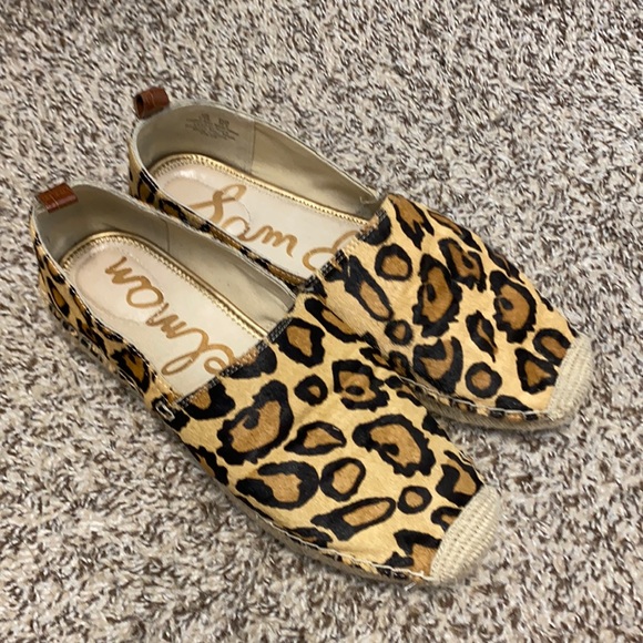 Sam Edelman Leopard Flat Espadrilles - Picture 1 of 7